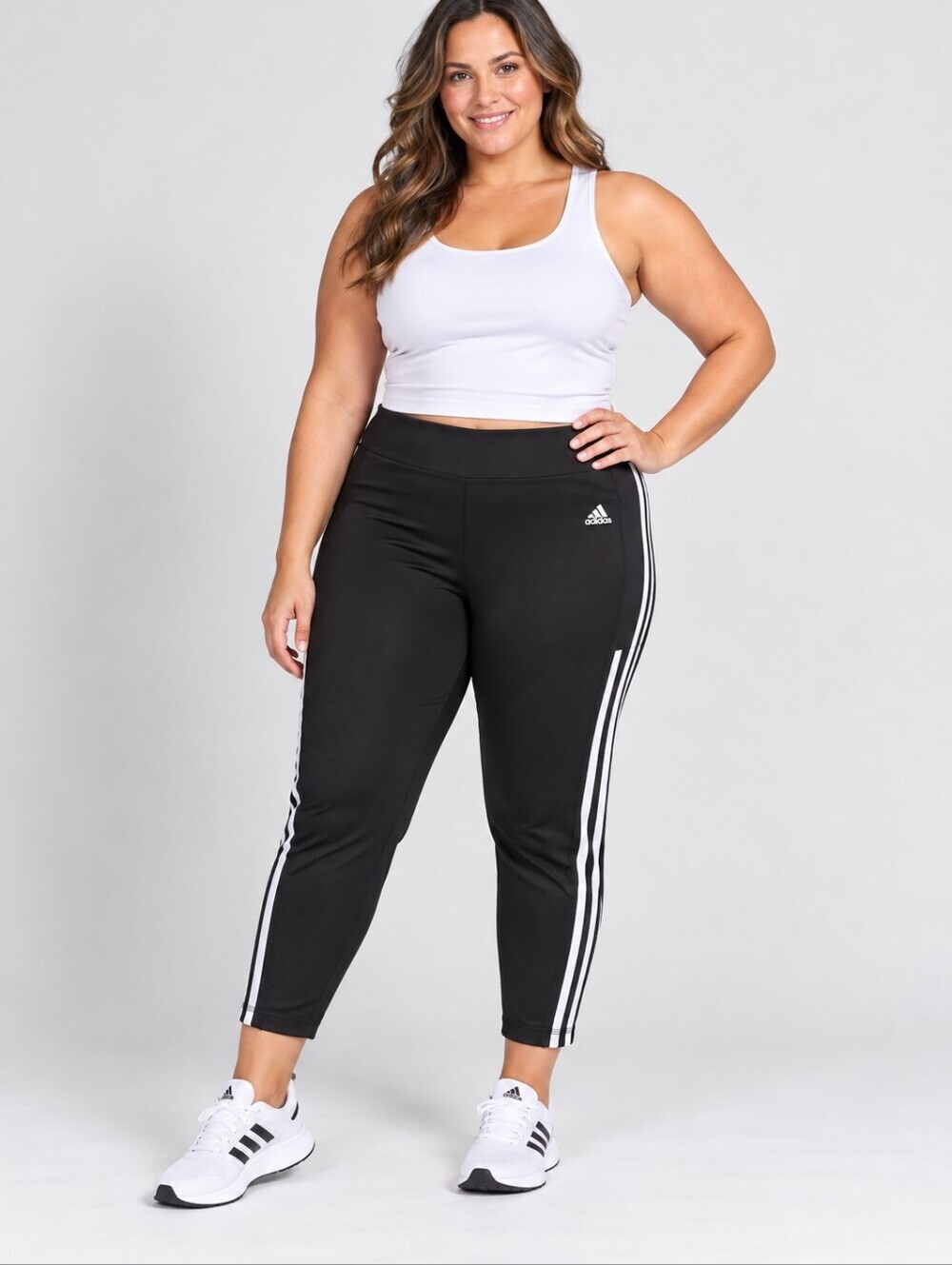 Adidas PrimeGreen Aeroready Black Cropped Pants Women's Plus Size 2XL Gym EUC